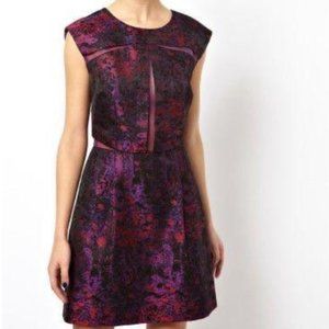 ASOS Organza Jacquard Dress - Purple / US 4